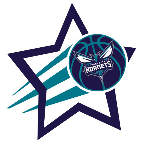 Charlotte Hornets Basketball Goal Star logo iron on paper